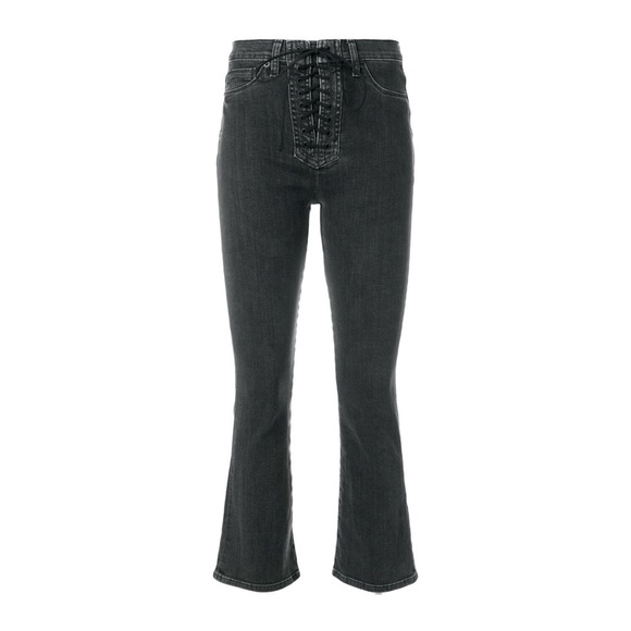 Hudson High-Rise Vintage Wash Lace-Up Flare Crop Boot 25 - Picture 2 of 10